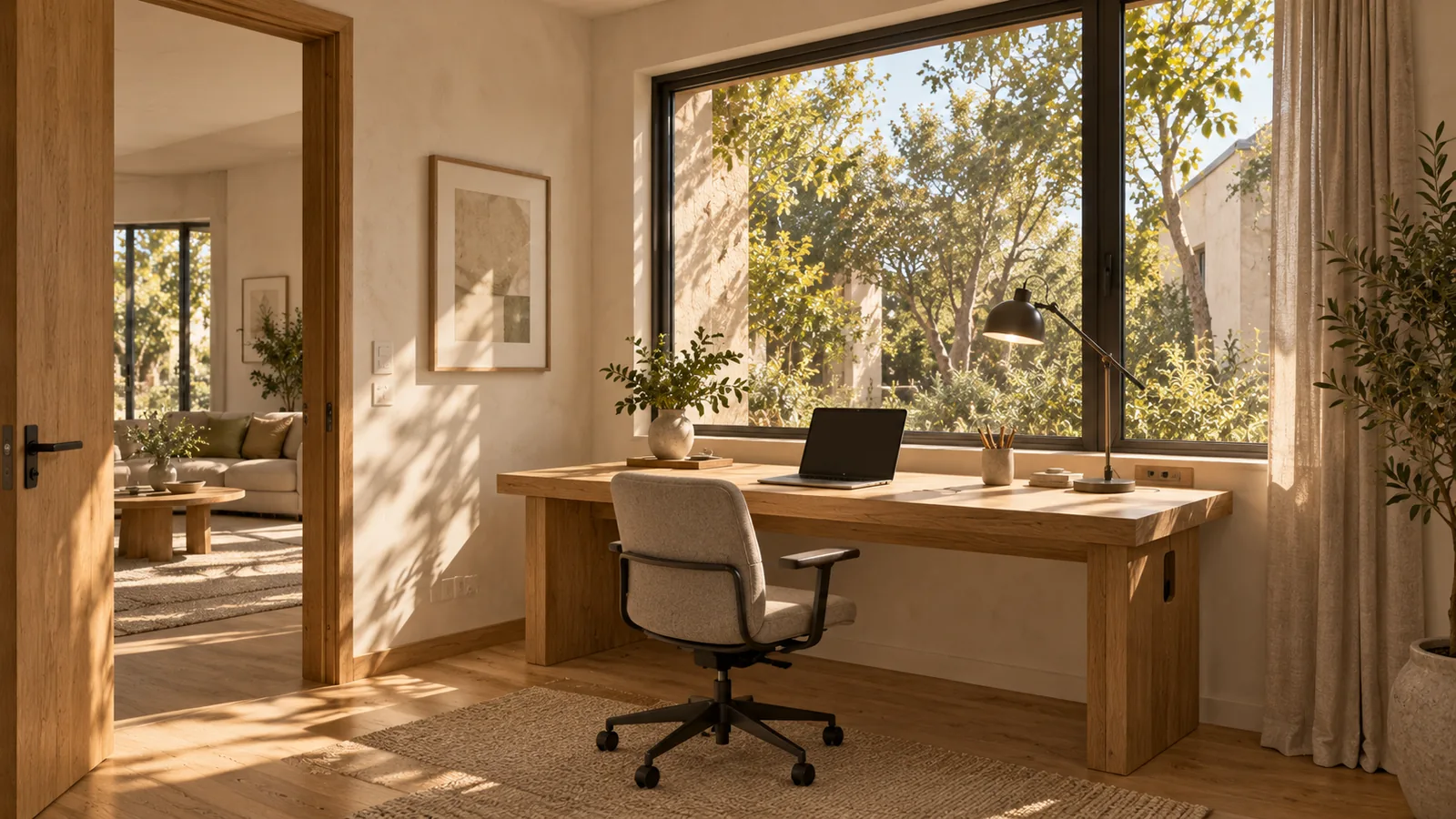 Dayline Apartment in Ideal setting: An existing apartment with a separate bedroom and daylight study