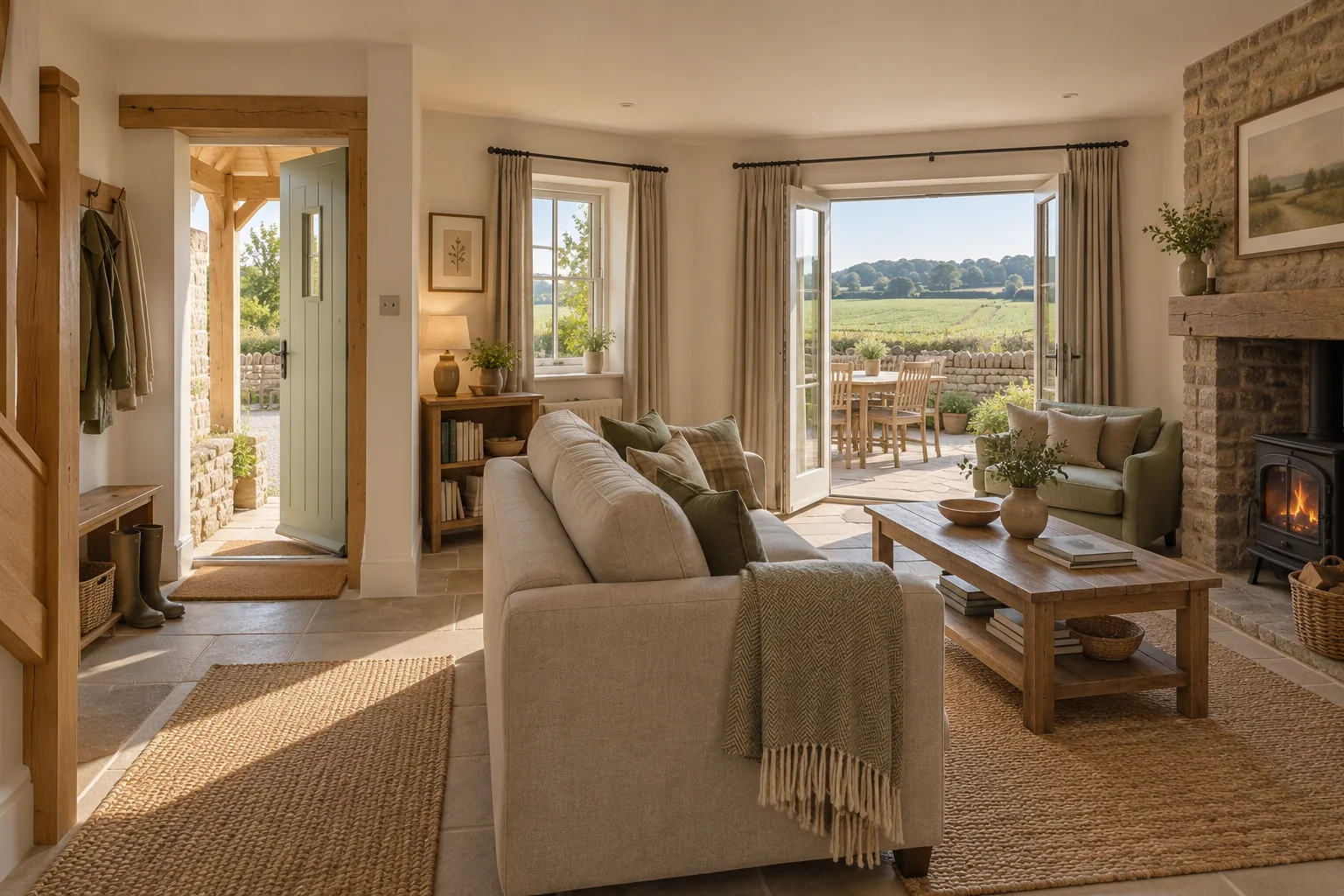 Fieldgate Cottage in Ideal setting: An existing two-bedroom cottage on a genuine working farm with a separate guest approach