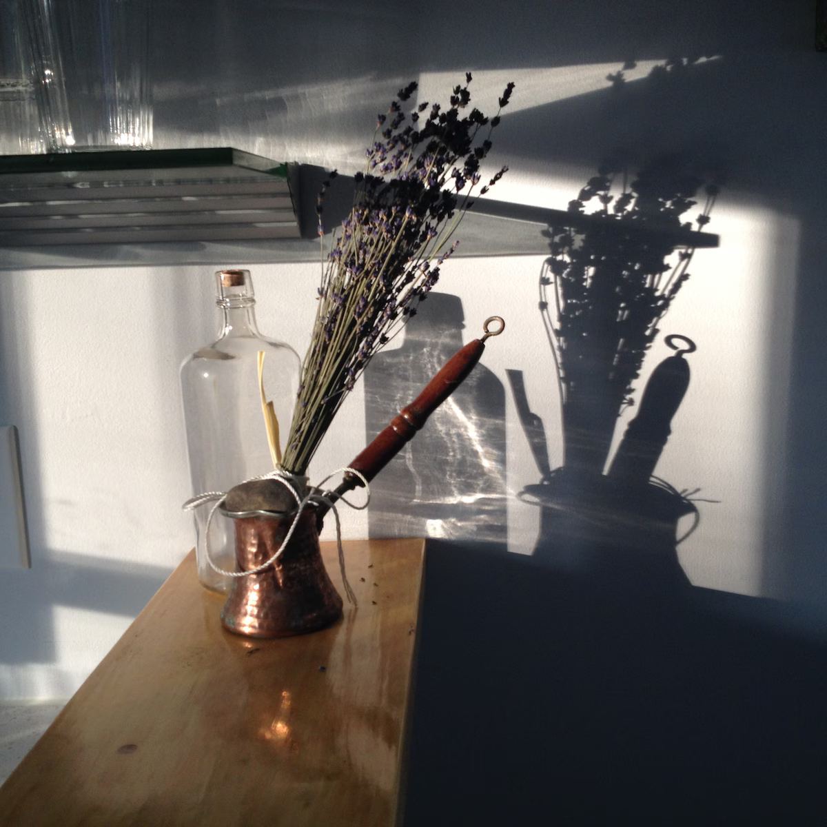 Pretty arty, if we say so ourselves... The gin bottle is from about 1910... at Horror Hill Cottage in Lubec