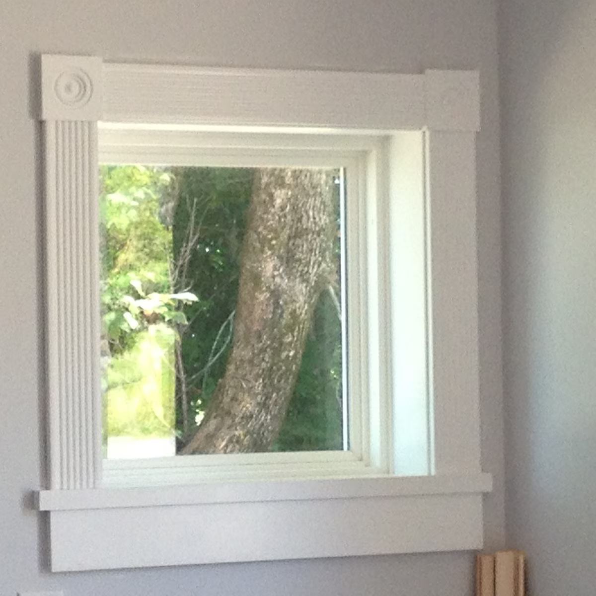 Inviting? This window is new but typical of many local houses. at Horror Hill Cottage in Lubec