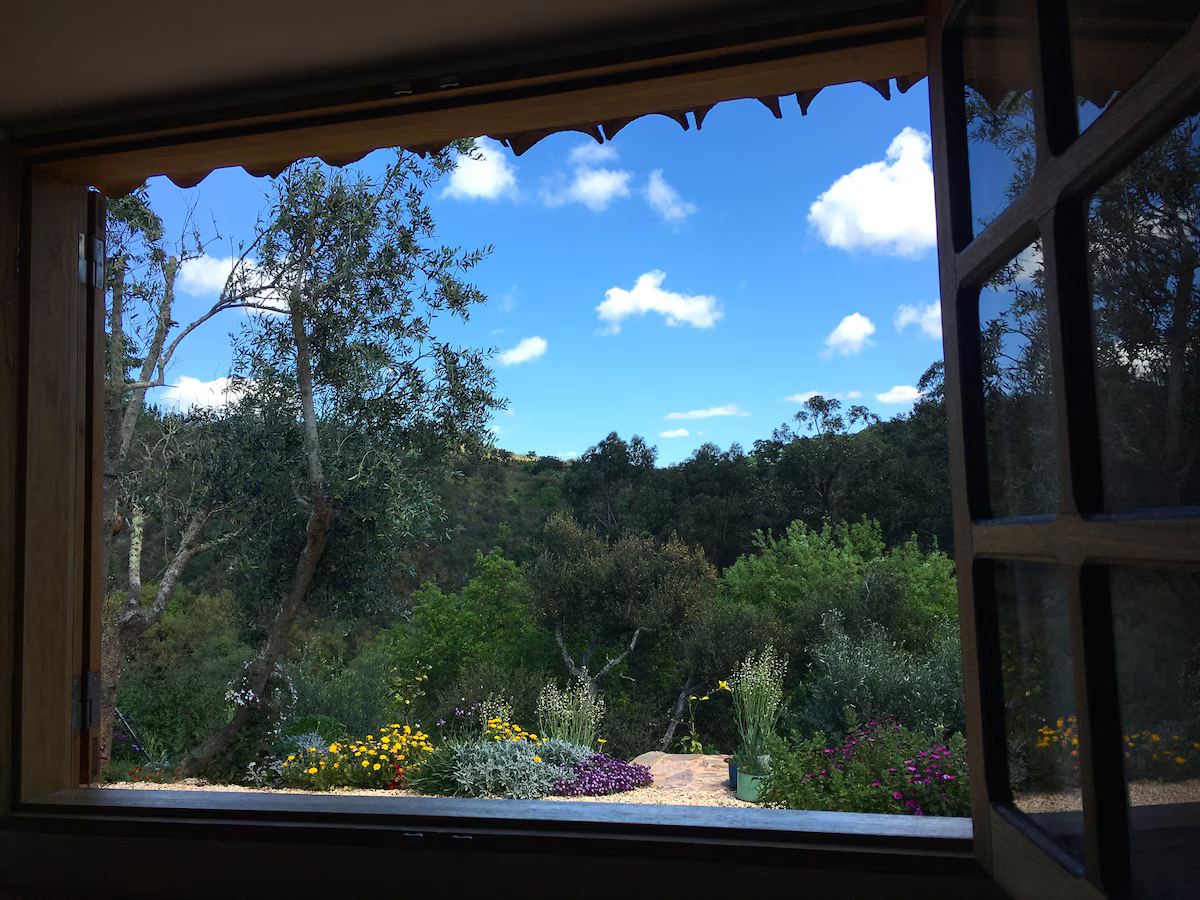 View from the bedroom at Quinta Tranquila in Odeceixe